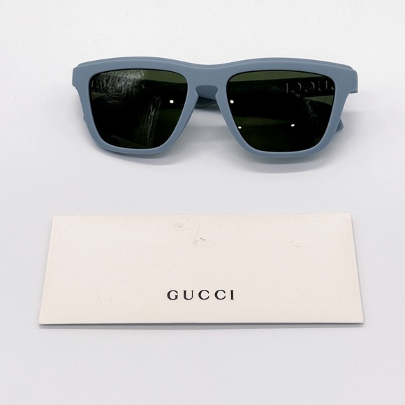 NEW GUCCI GG1571S 003 SQUARE BLUE GREEN MEN SUNGLASSES GUCCI - Picture 9 of 10